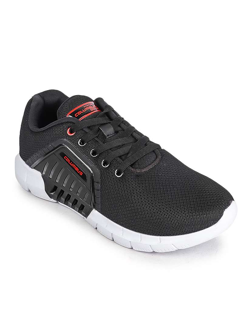 black mesh sport shoes