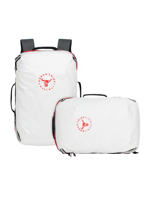 white polyester laptop backpack - 18194426 -  Standard Image - 0