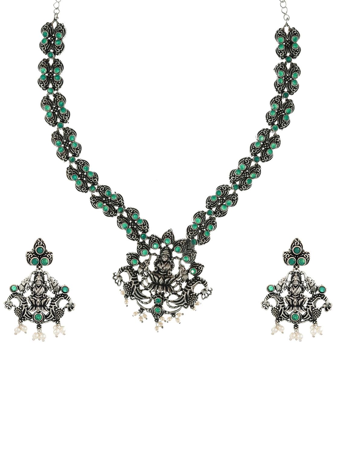 multi colored metal bridal necklace - 18196386 -  Zoom Image - 0