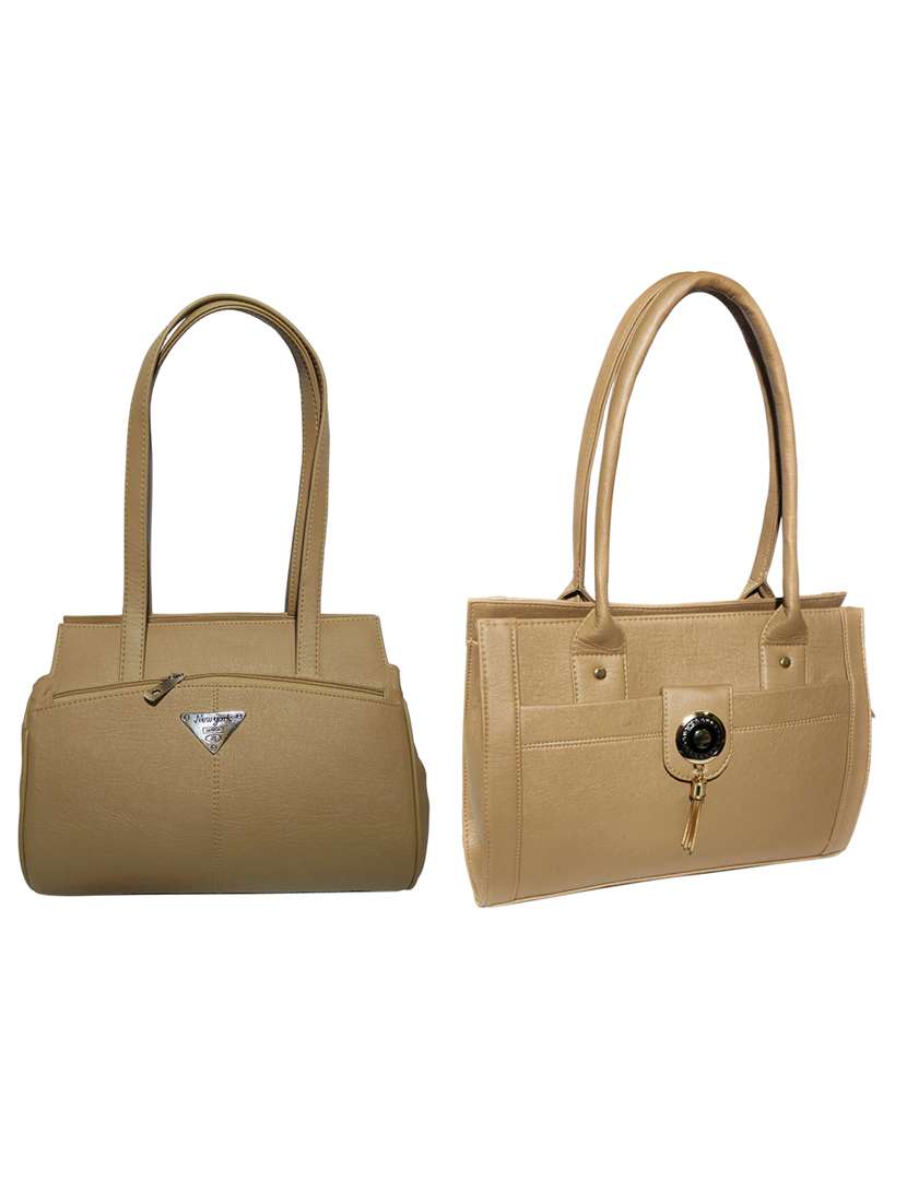 multi colored leatherette (pu) combo handbag