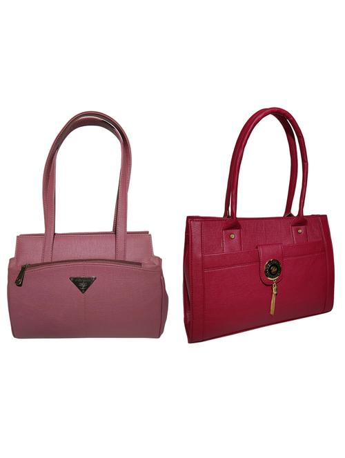 multi colored leatherette (pu) combo handbag - 18196610 - Standard Image - 0