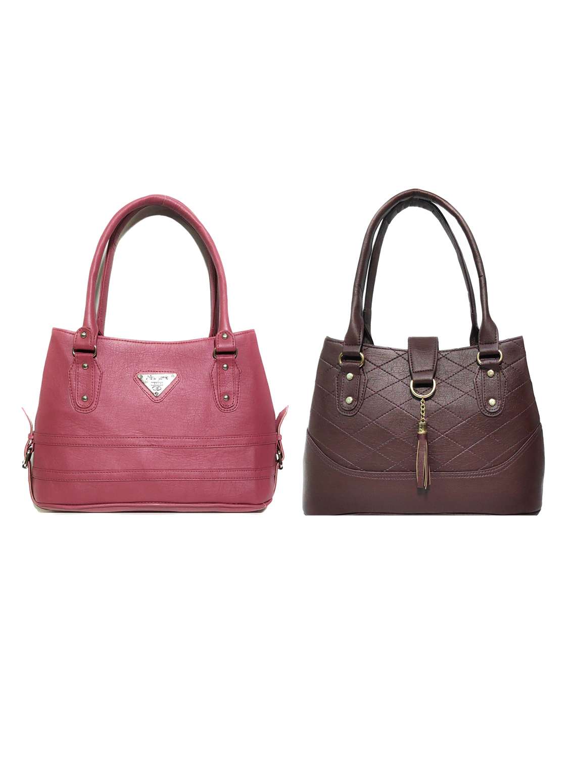multi colored leatherette (pu) combo handbag