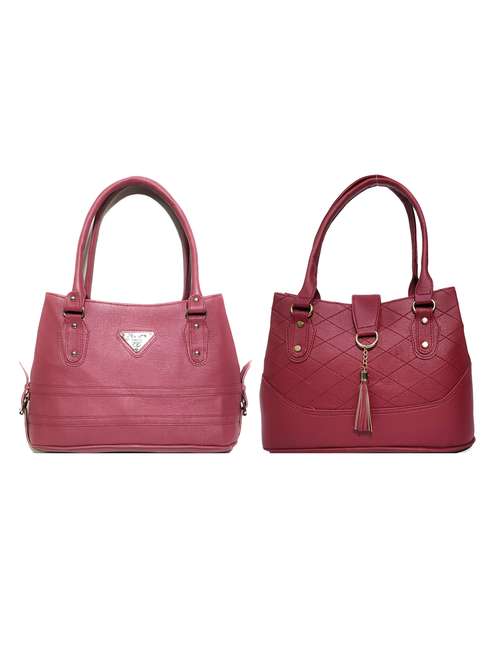 multi colored leatherette (pu) combo handbag - 18196879 -  Standard Image - 0