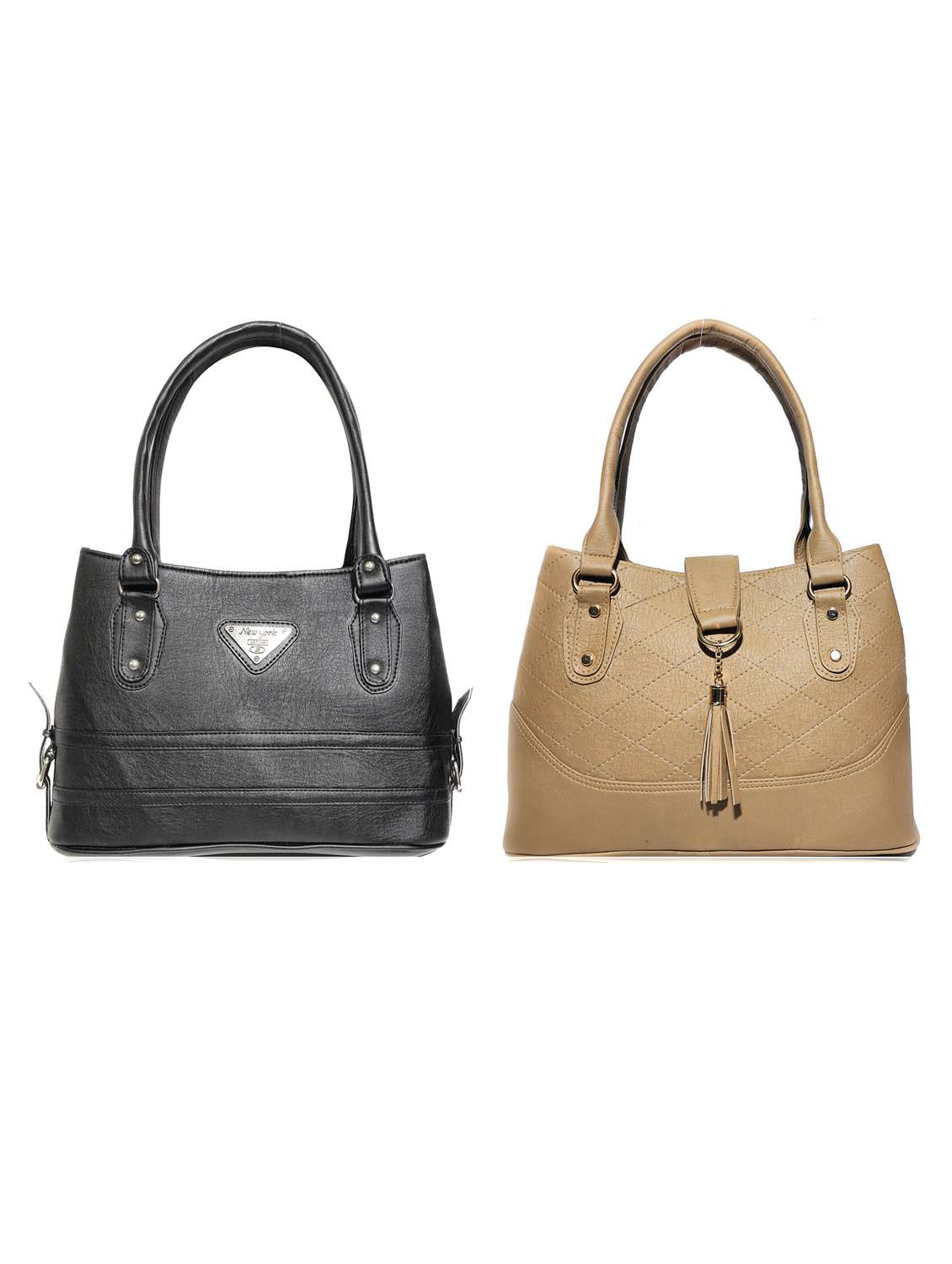 multi colored leatherette (pu) combo handbag