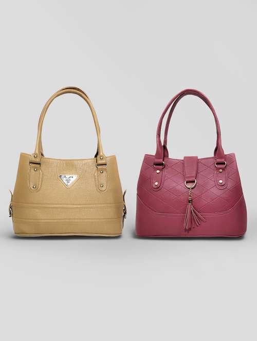 multi colored leatherette (pu) combo handbag - 18196897 -  Standard Image - 0