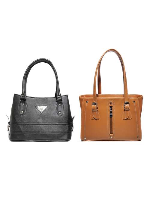 multi colored leatherette (pu) combo handbag - 18196936 -  Standard Image - 0