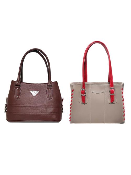 multi colored leatherette (pu) combo handbag - 18196942 -  Standard Image - 0