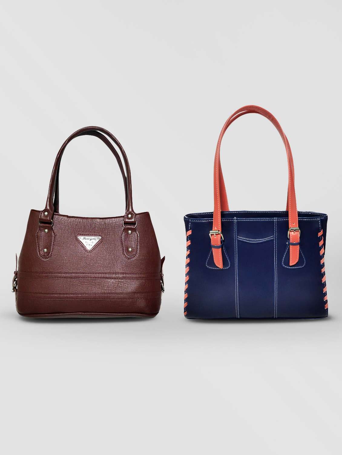 multi colored leatherette (pu) combo handbag