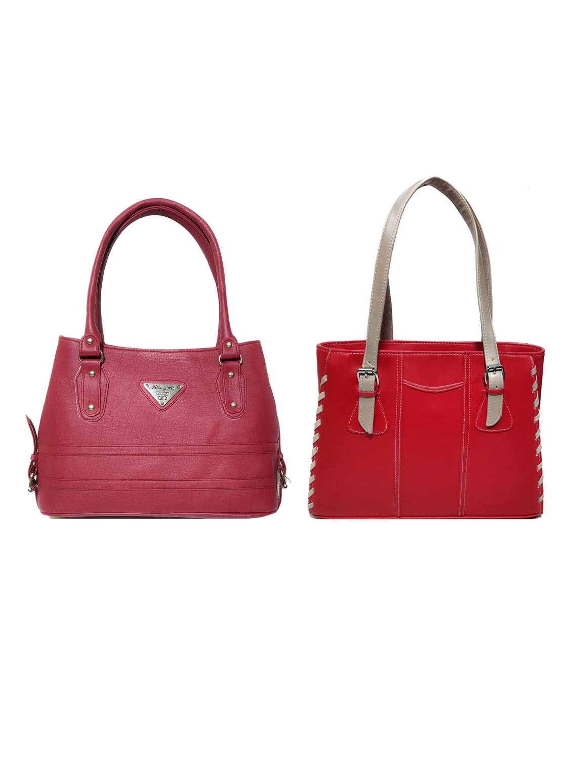 multi colored leatherette (pu) combo handbag