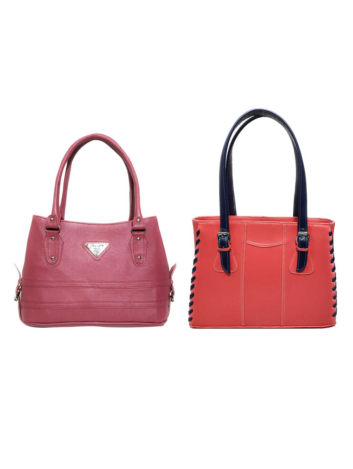 multi colored leatherette (pu) combo handbag