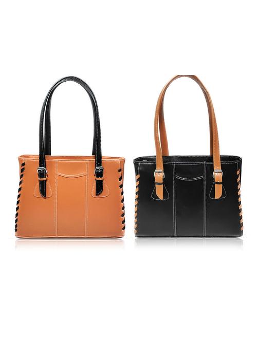 multi colored leatherette (pu) combo handbag - 18197250 -  Standard Image - 0