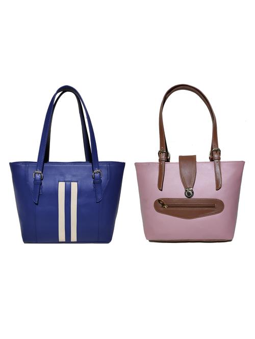 multi colored leatherette (pu) combo handbag - 18197606 - Standard Image - 0