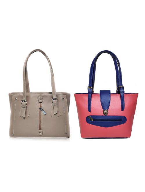 multi colored leatherette (pu) combo handbag - 18197797 -  Standard Image - 0