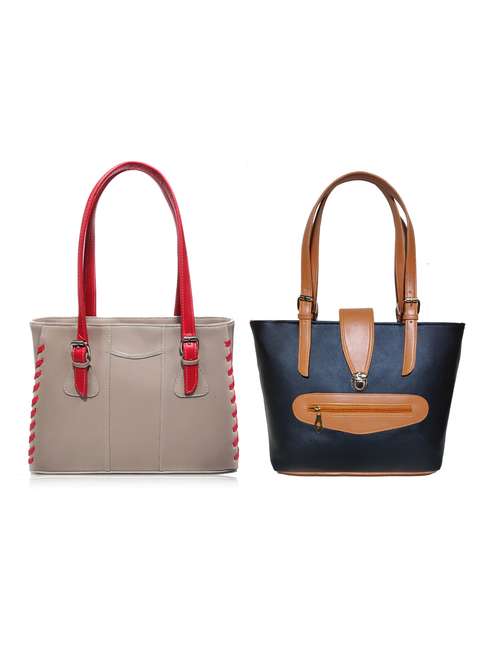 multi colored leatherette (pu) combo handbag - 18197853 - Standard Image - 0