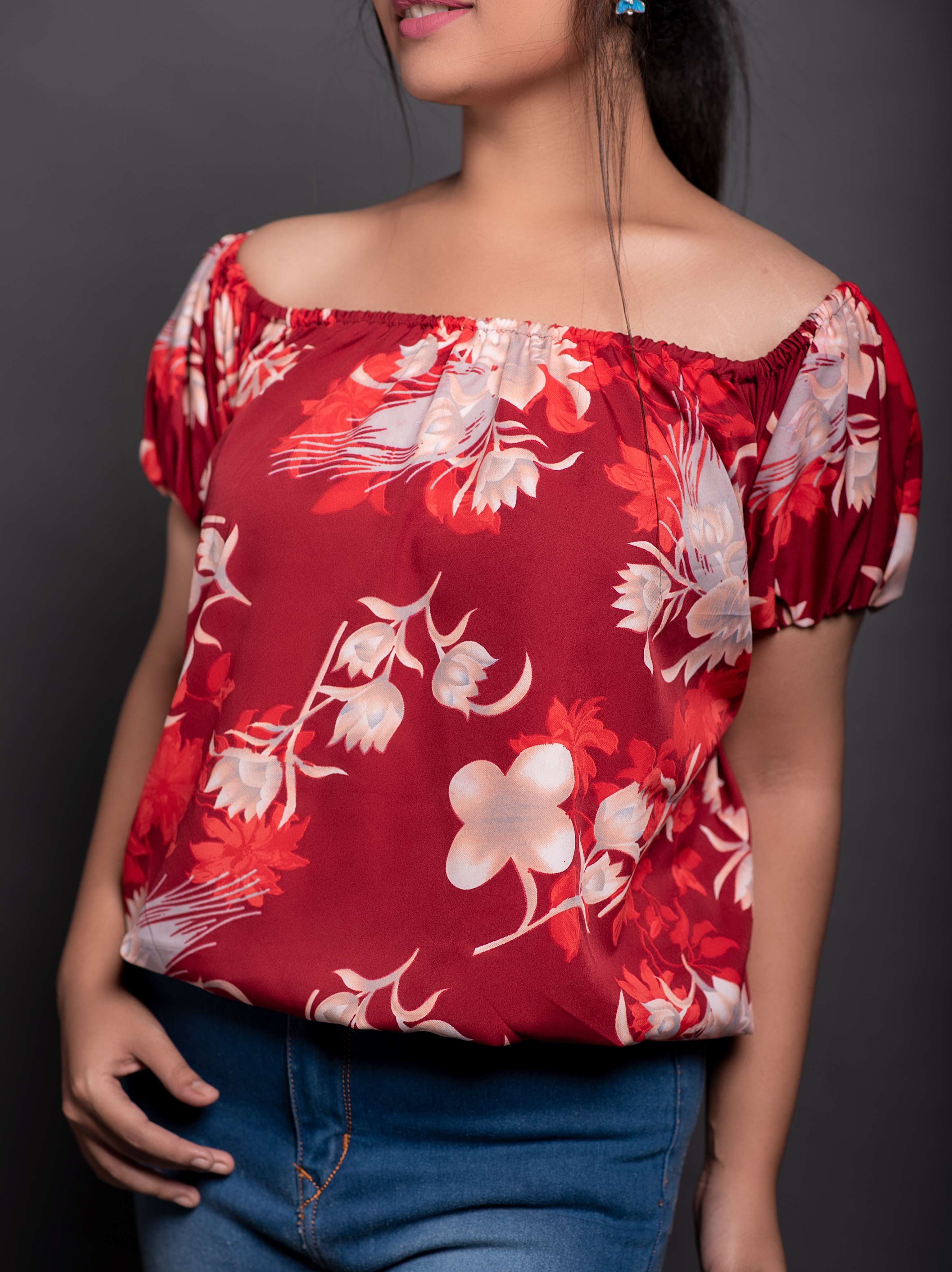 women's straight off shoulder top - 18198310 -  Standard Image - 4