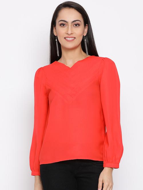 red solid a line top - 18198787 - Standard Image - 0