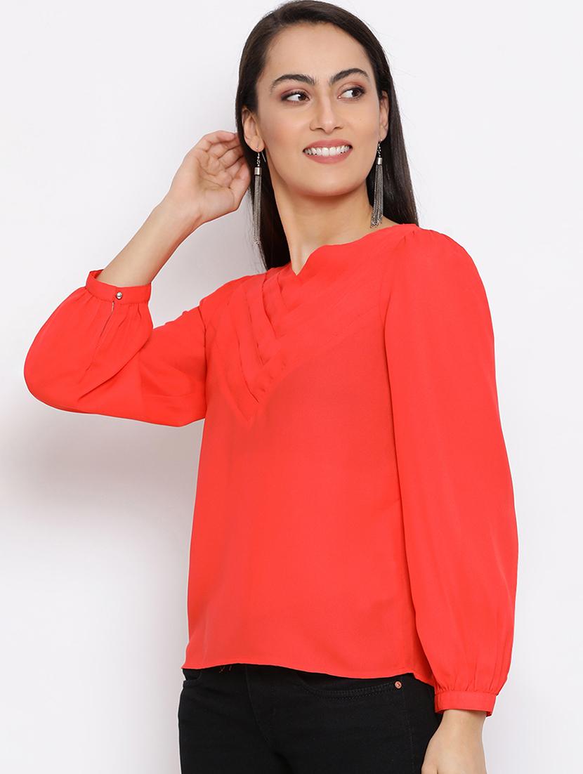 red solid a line top - 18198787 - Standard Image - 1
