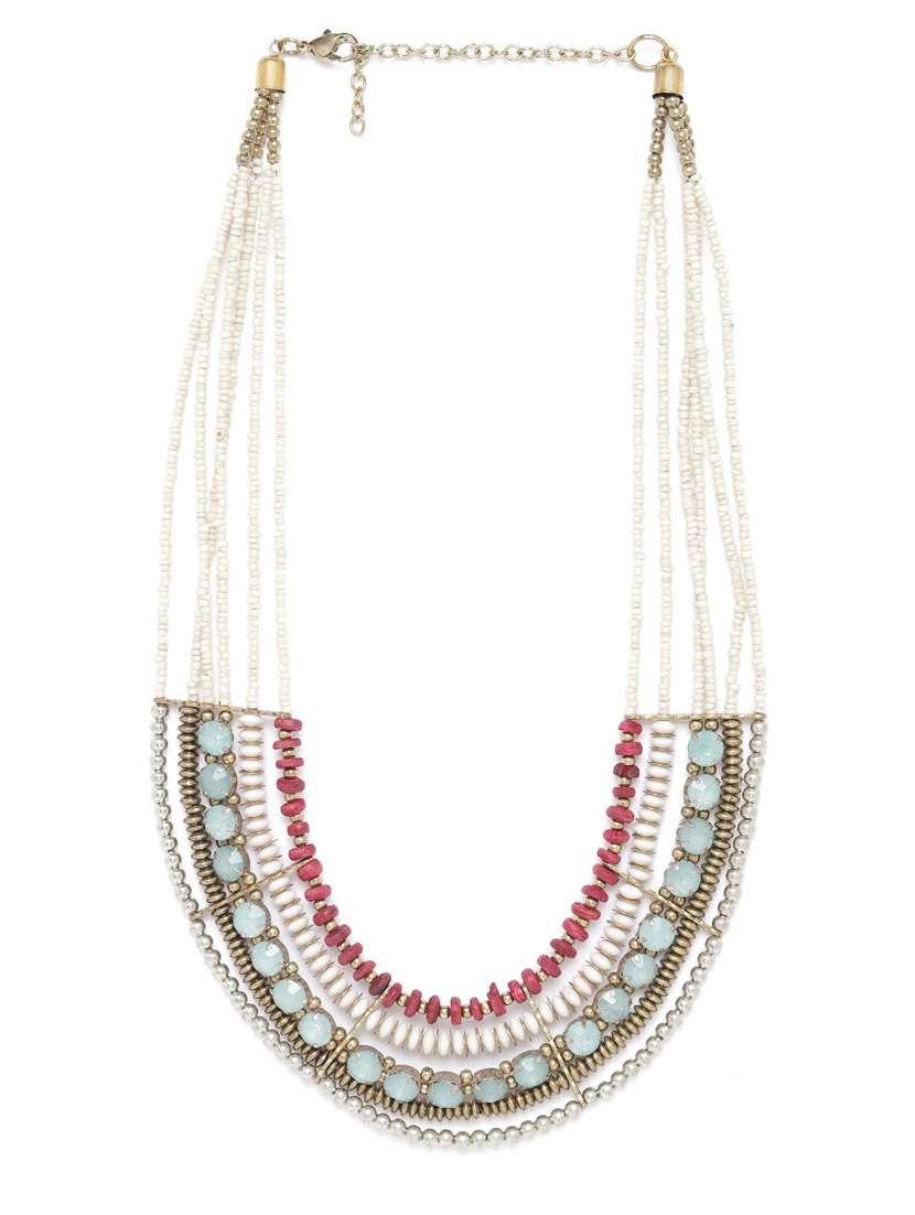 multi colored metal  necklace