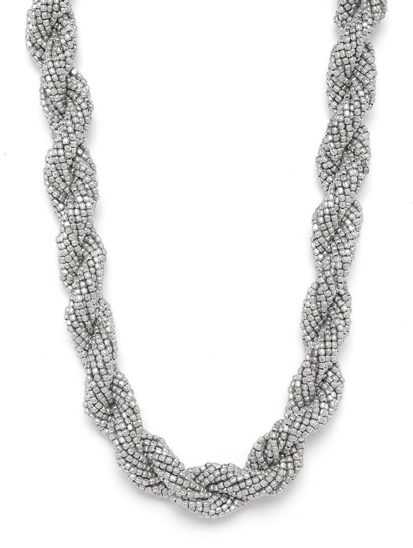 silver metal short necklace - 18199017 - Standard Image - 1