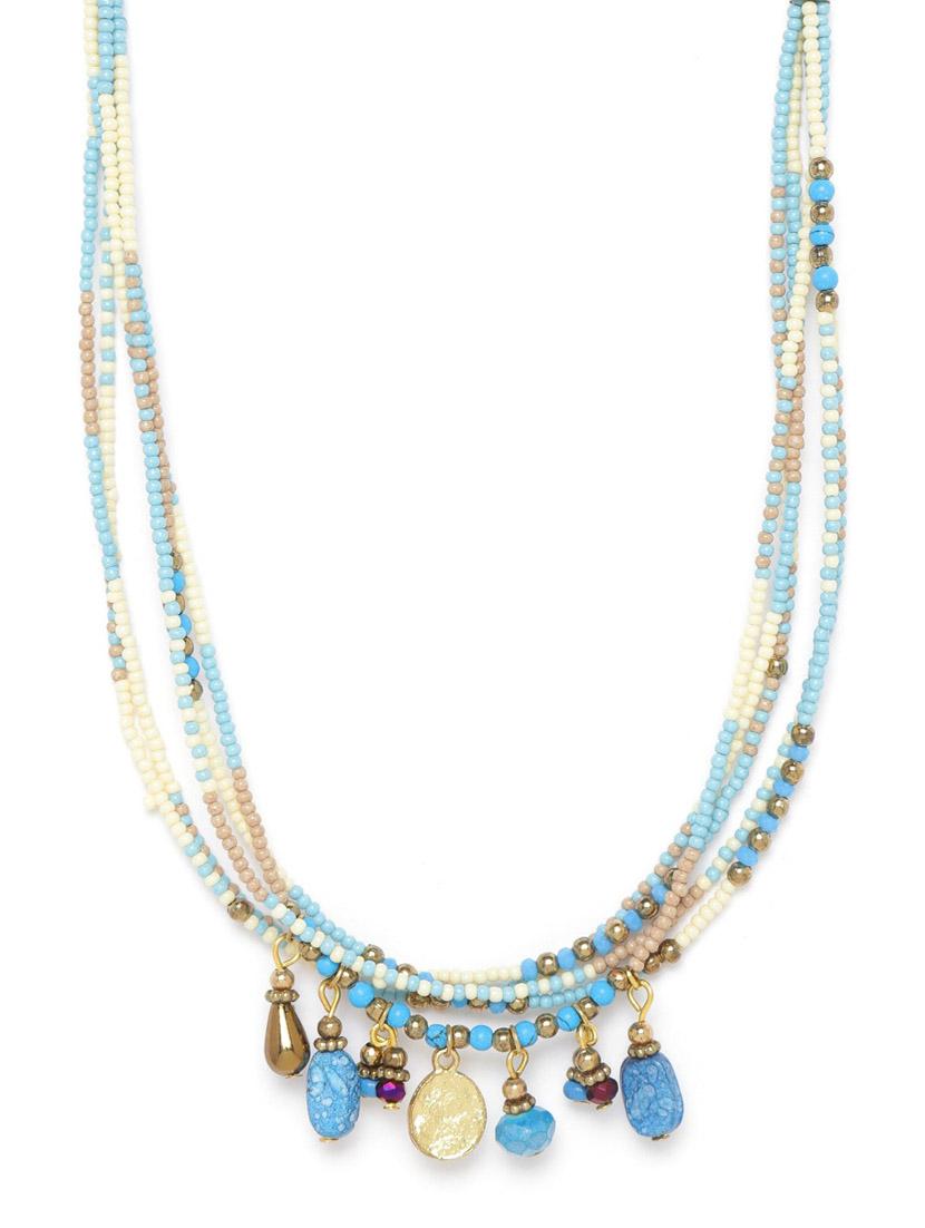 blue metal necklace - 18199019 - Standard Image - 1