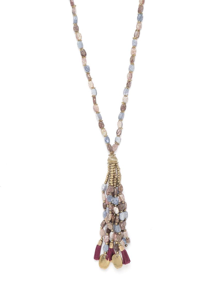 brown metal necklace - 18199024 - Standard Image - 1