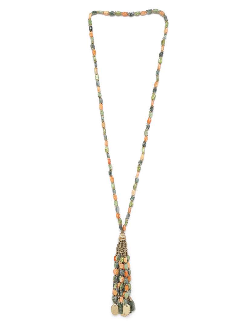 multi colored metal necklace