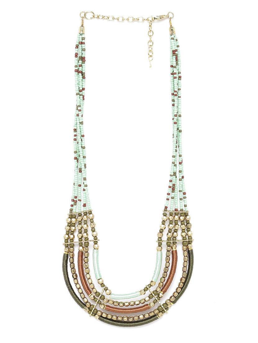 green plastic short necklace - 18199035 - Zoom Image - 0
