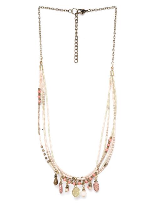pink metal short necklace - 18199036 - Standard Image - 0