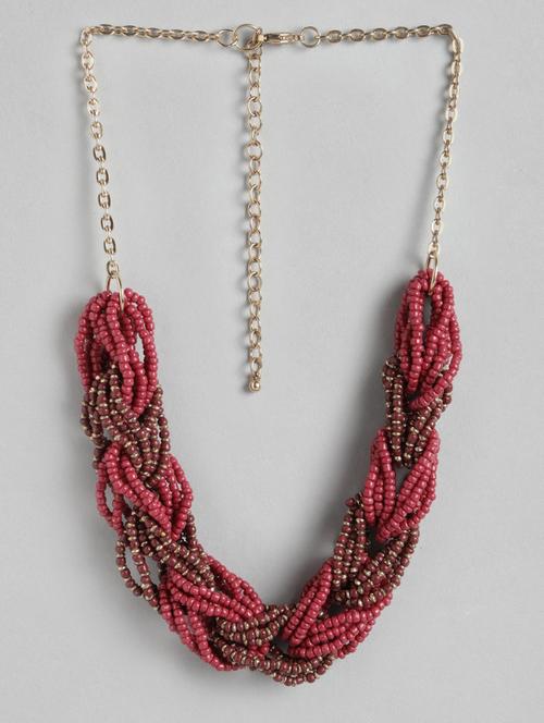 pink metal short necklace - 18199041 -  Standard Image - 0