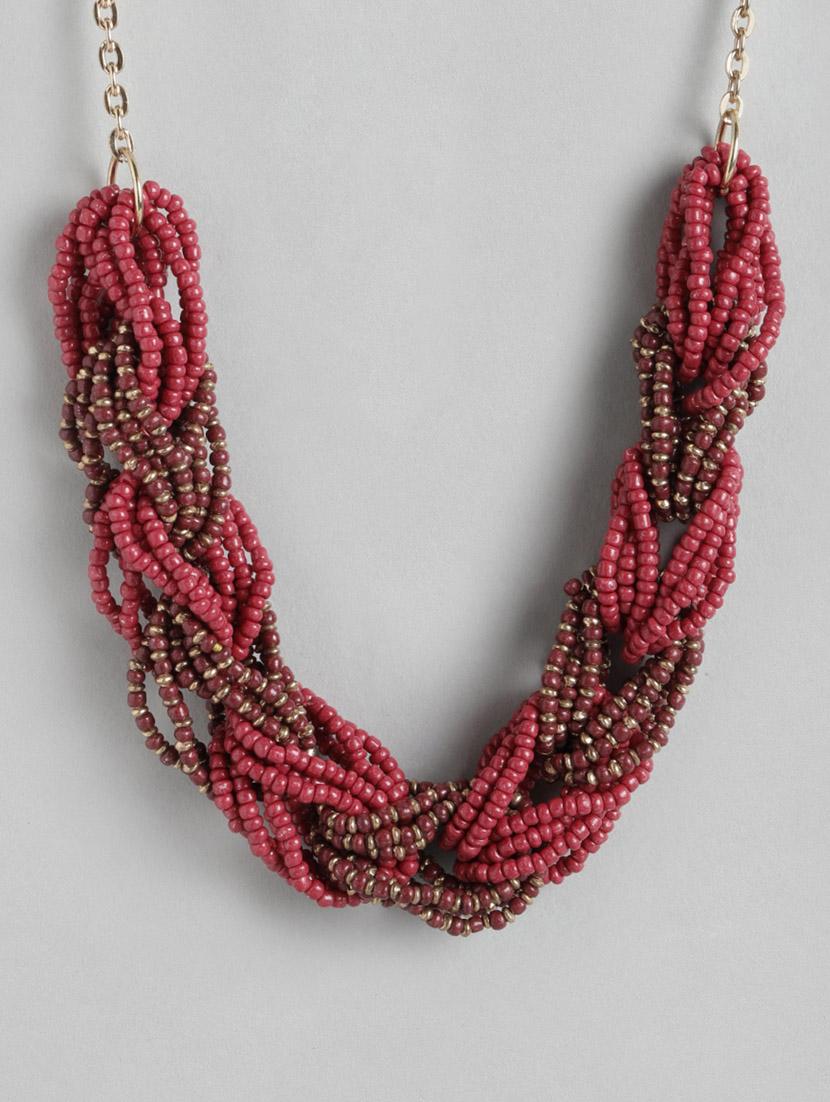 pink metal short necklace - 18199041 -  Standard Image - 1