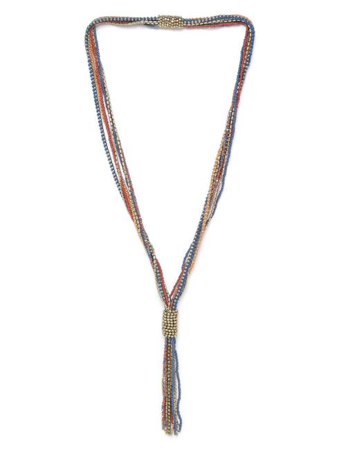 blue plastic long necklace - 18199045 -  Standard Image - 0