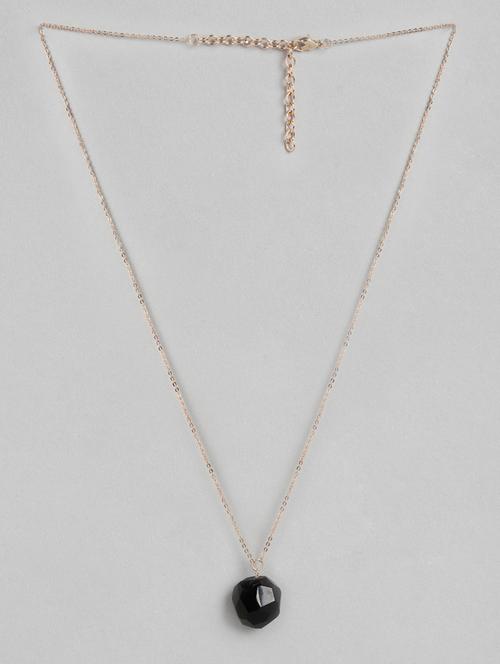 black metal long necklace - 18199046 - Standard Image - 0