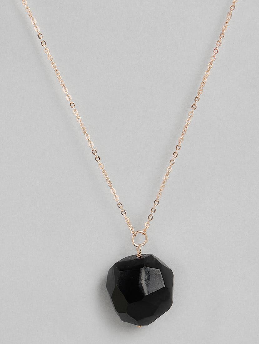 black metal long necklace - 18199046 -  Standard Image - 1