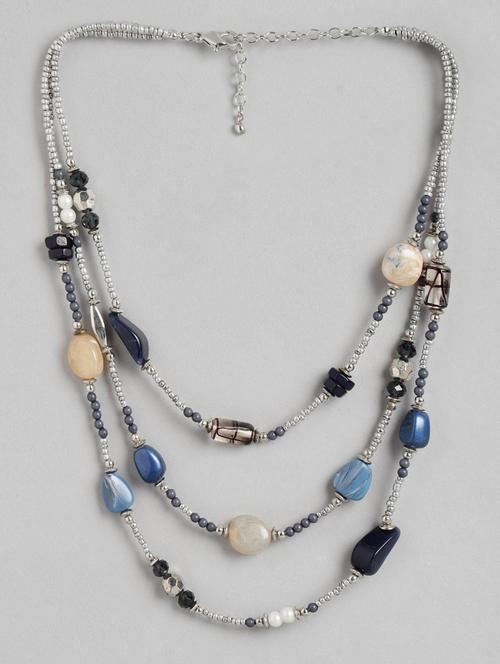 blue metal layered necklace - 18199050 -  Standard Image - 0