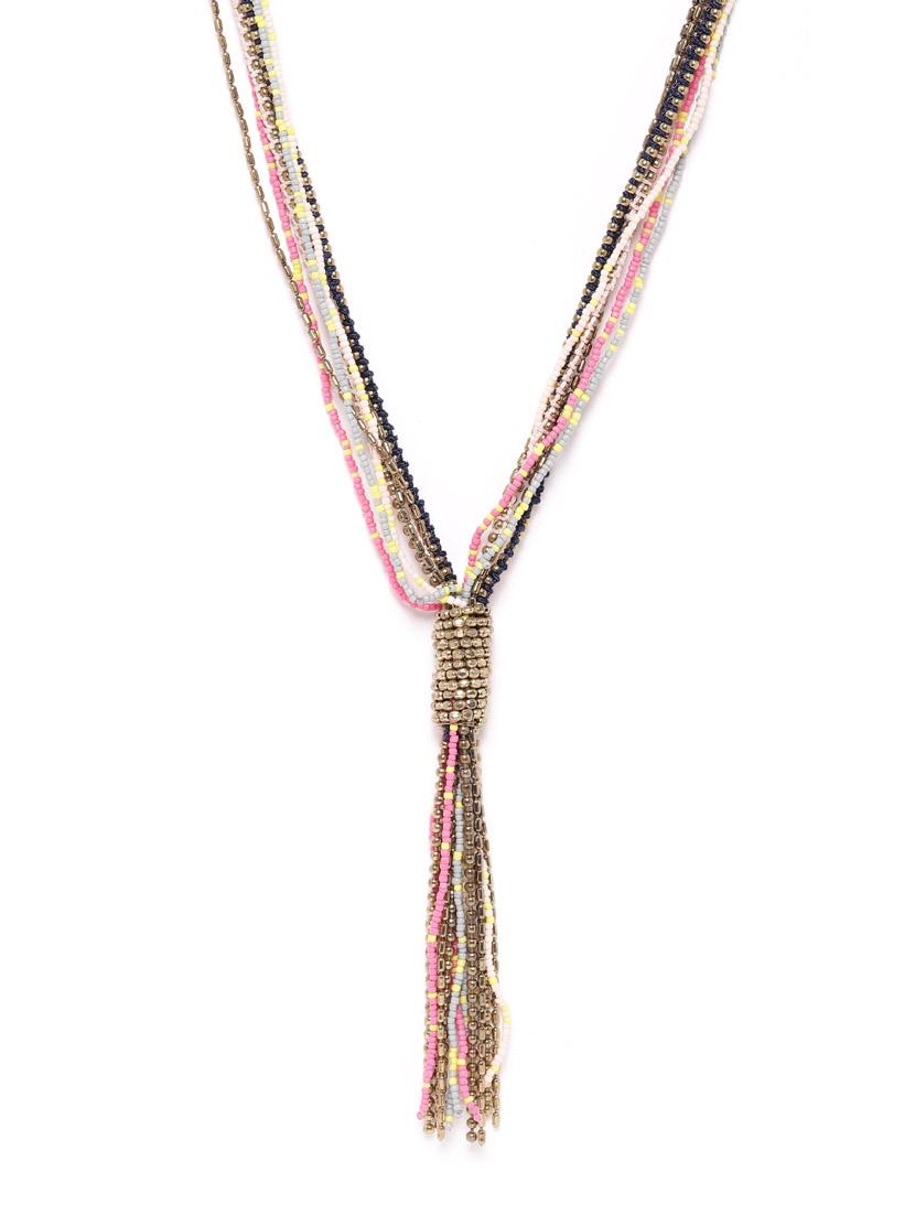 multi colored metal necklace - 18199057 - Standard Image - 1