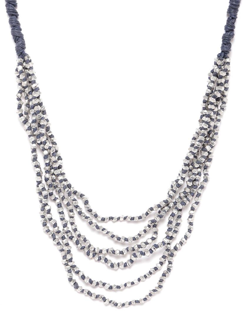 silver metal necklace - 18199066 -  Standard Image - 1
