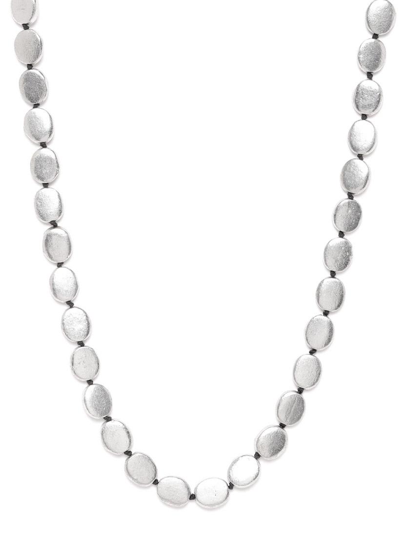 silver metal necklace - 18199077 - Standard Image - 1