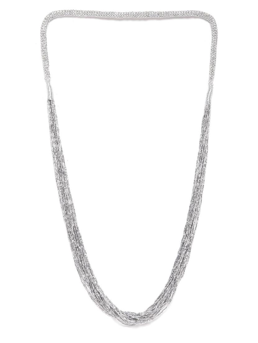 silver metal necklace - 18199082 - Zoom Image - 0