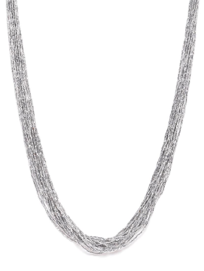 silver metal necklace - 18199082 - Standard Image - 1