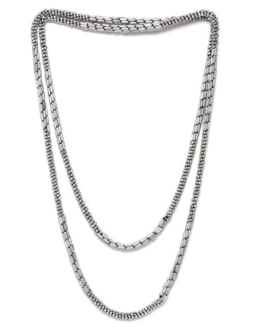 silver metal necklace - 18199084 -  Standard Image - 0