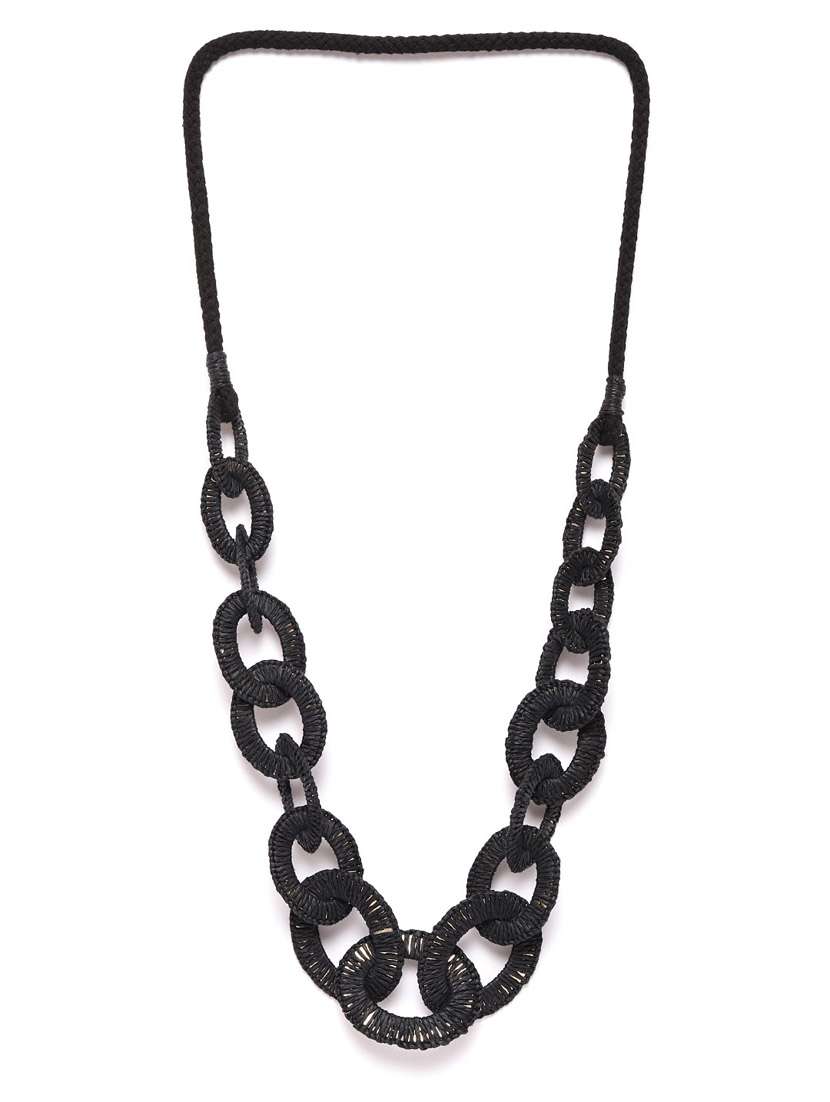 black metal necklace
