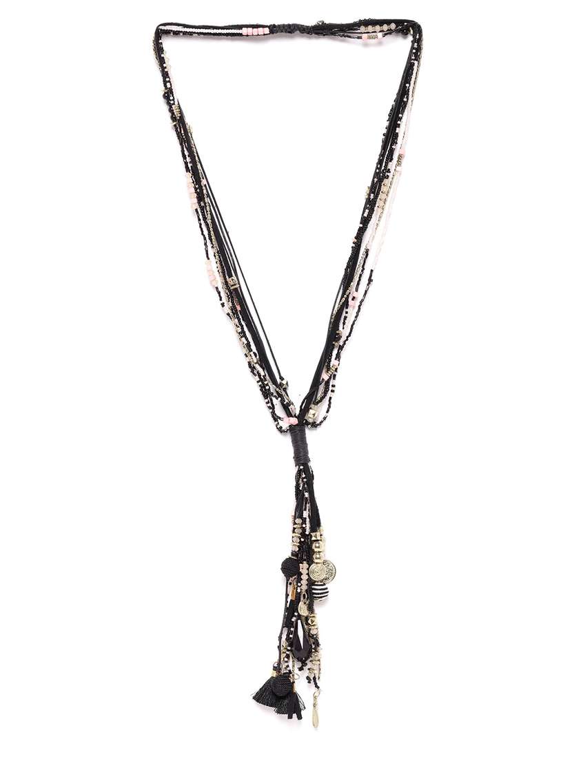 black metal necklace