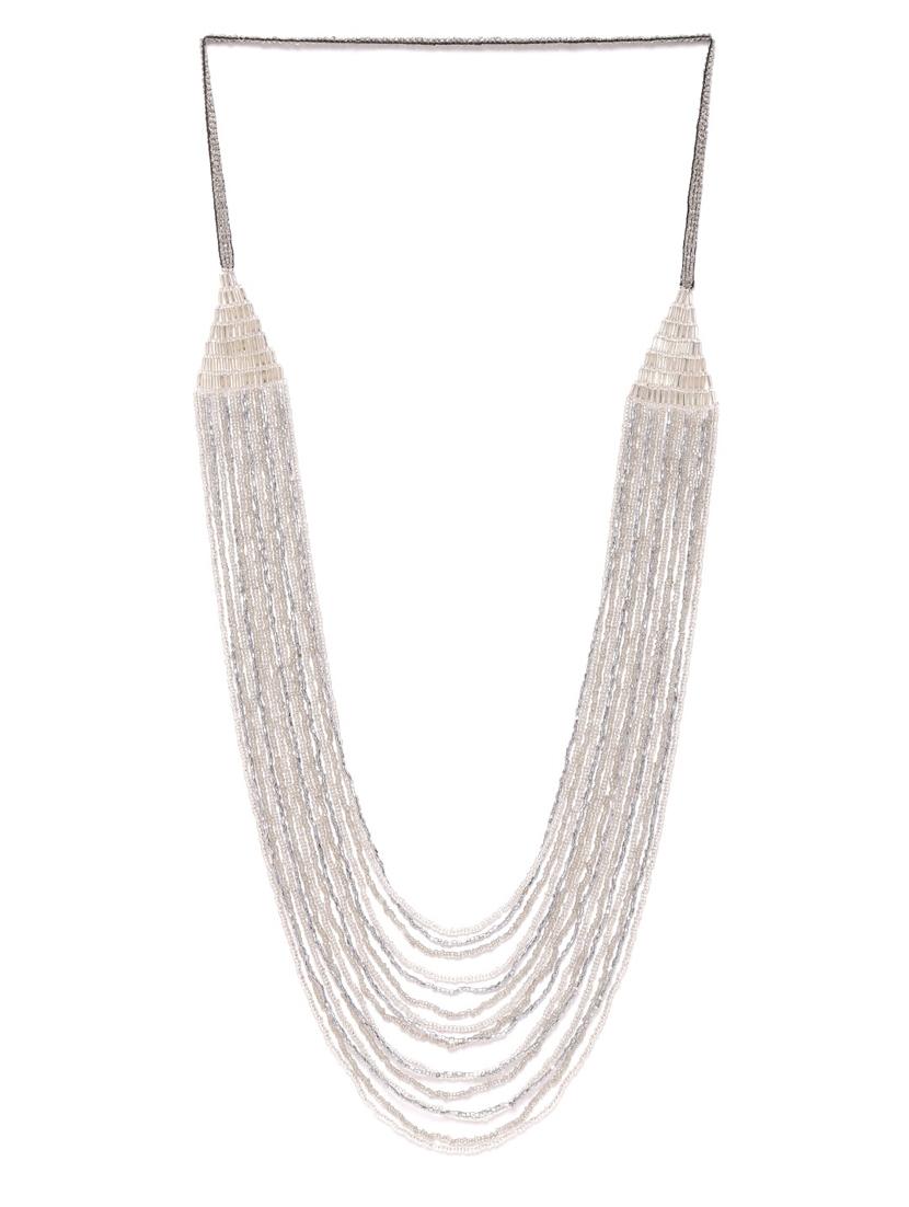 silver metal necklace - 18199093 - Zoom Image - 0
