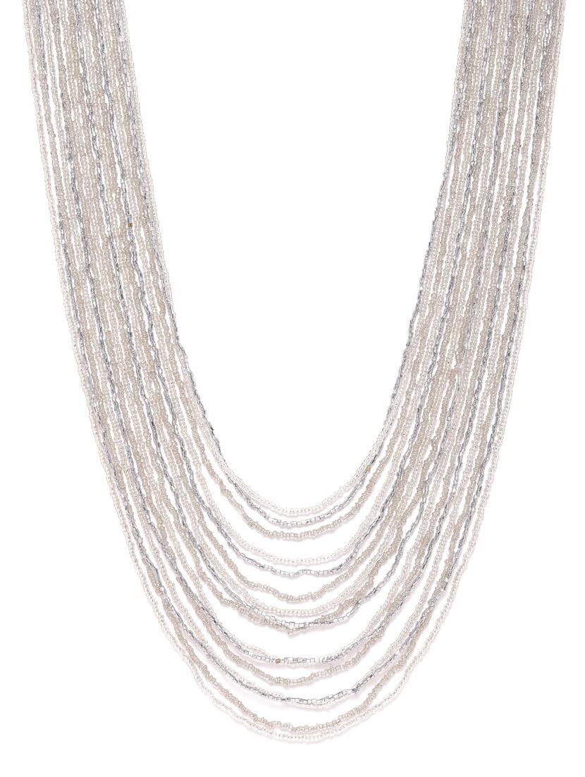 silver metal necklace - 18199093 - Standard Image - 1