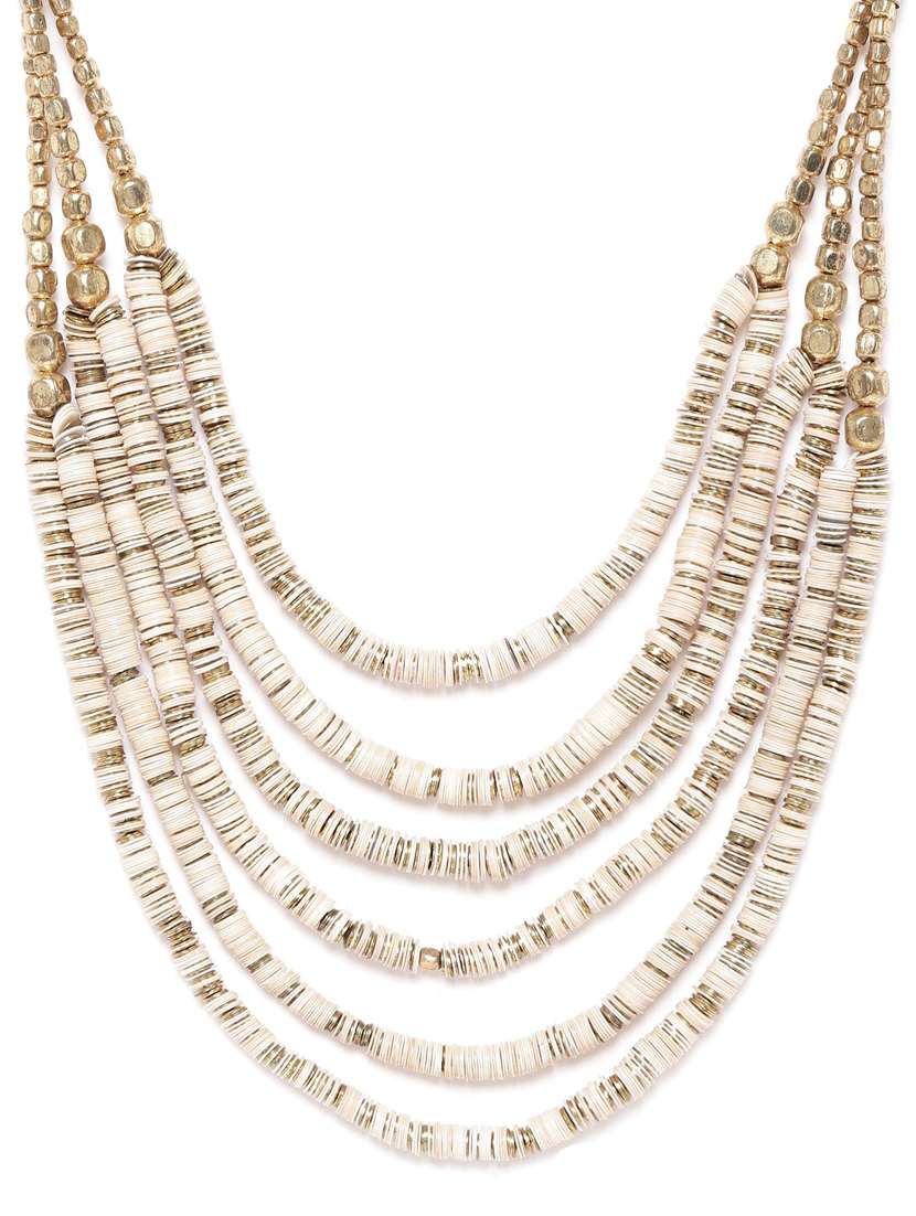 white metal necklace - 18199099 -  Standard Image - 1