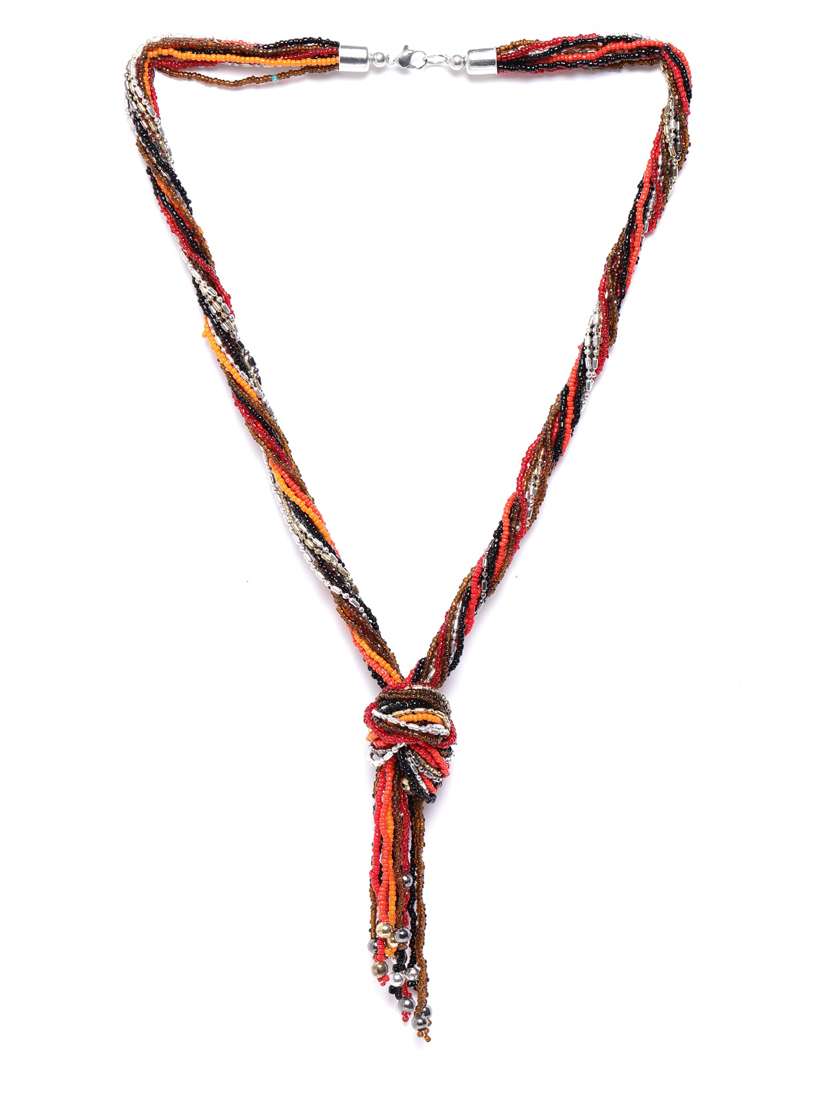 multi colored metal necklace