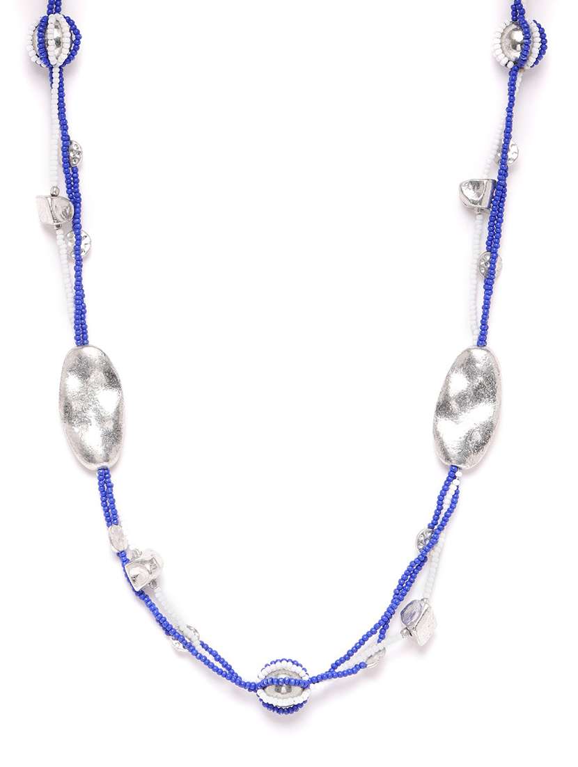 blue metal necklace - 18199107 -  Standard Image - 1