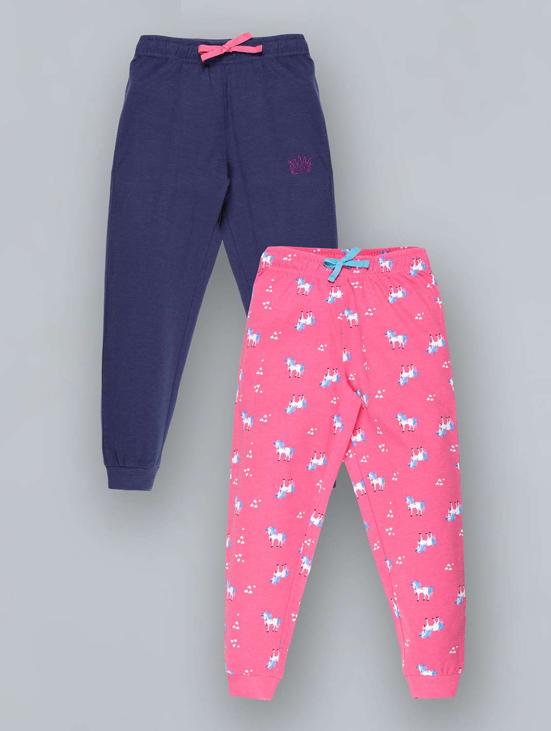 set of 2 printed jogger trouser