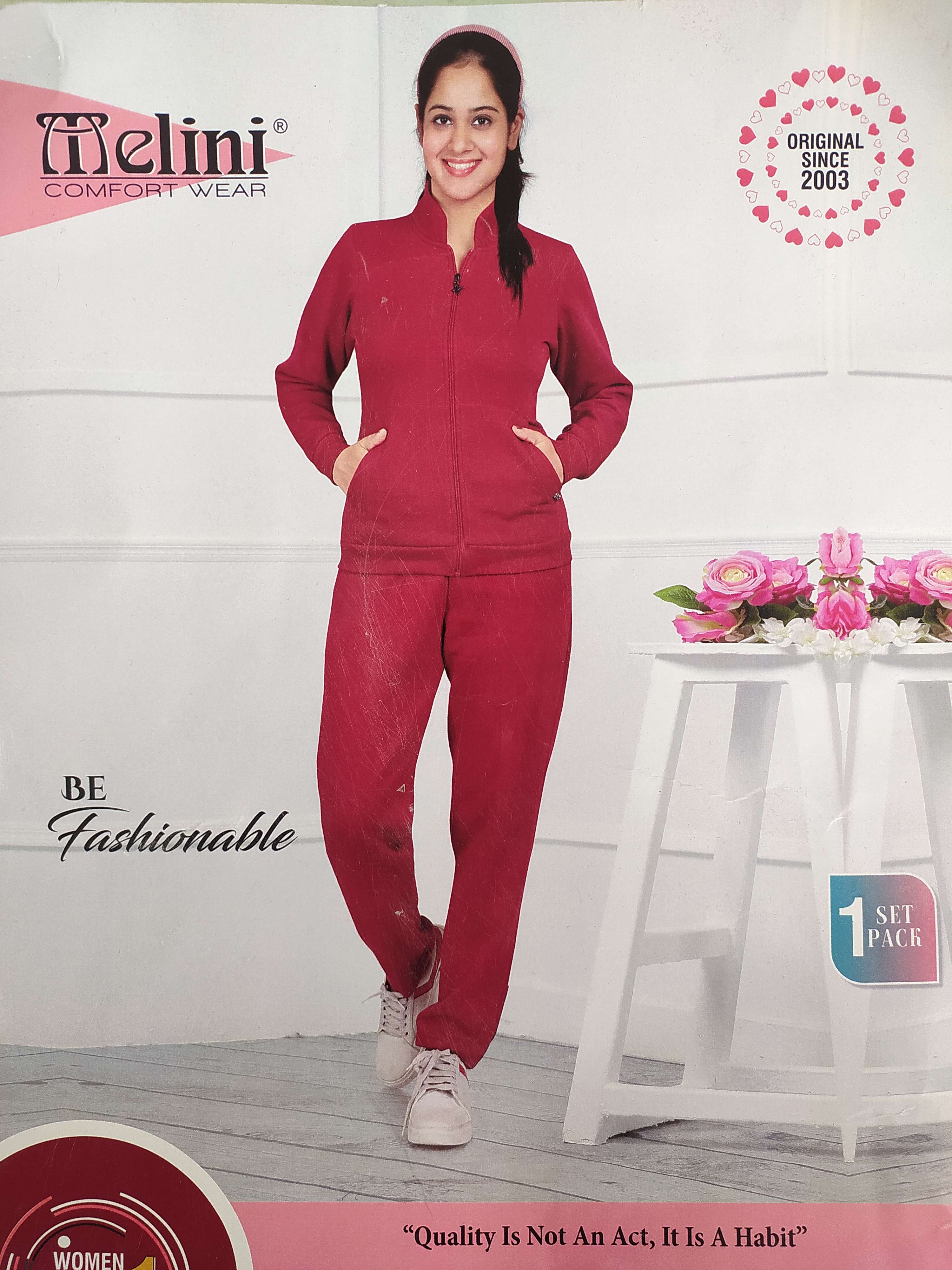 night wear woolen red color  - 18200846 -  Standard Image - 1