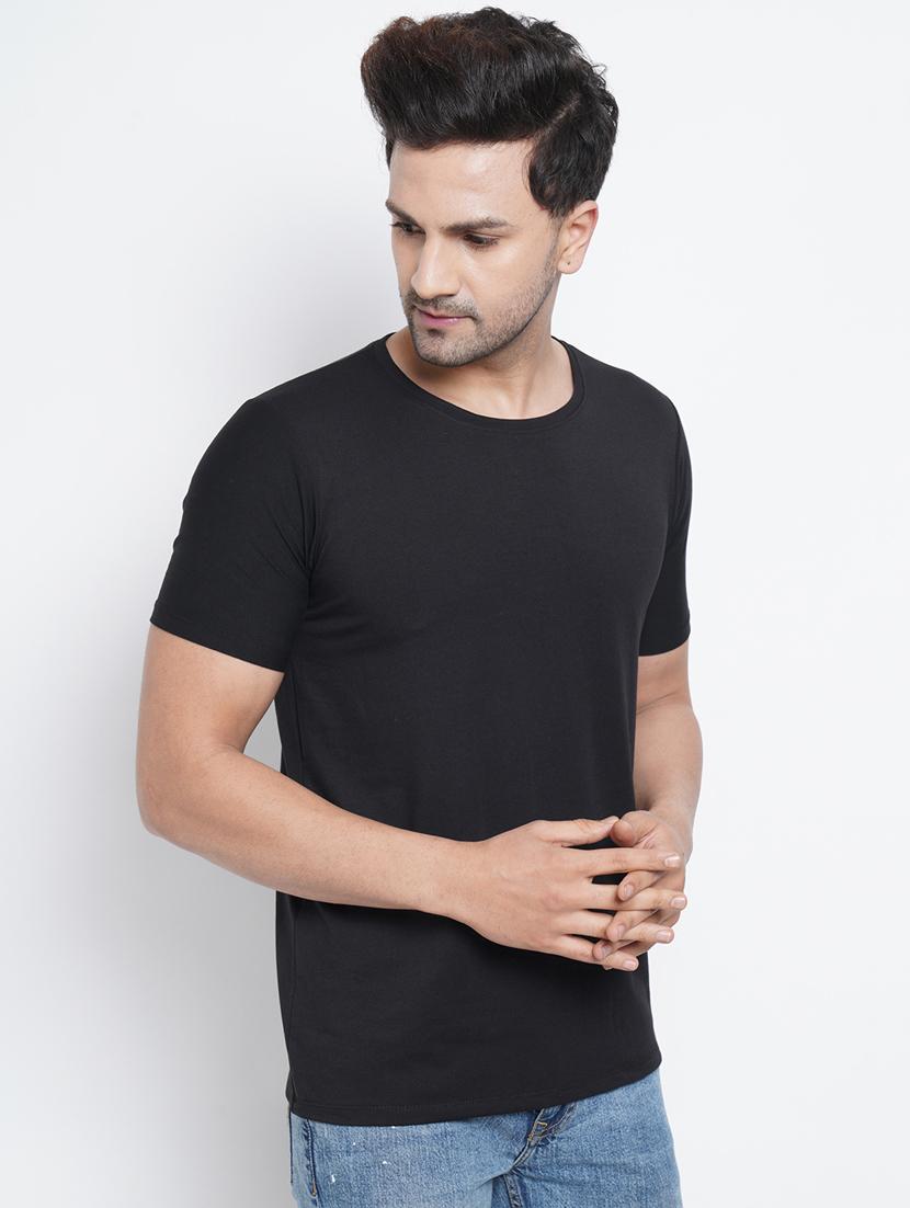 black solid t-shirt - 18200909 -  Standard Image - 1